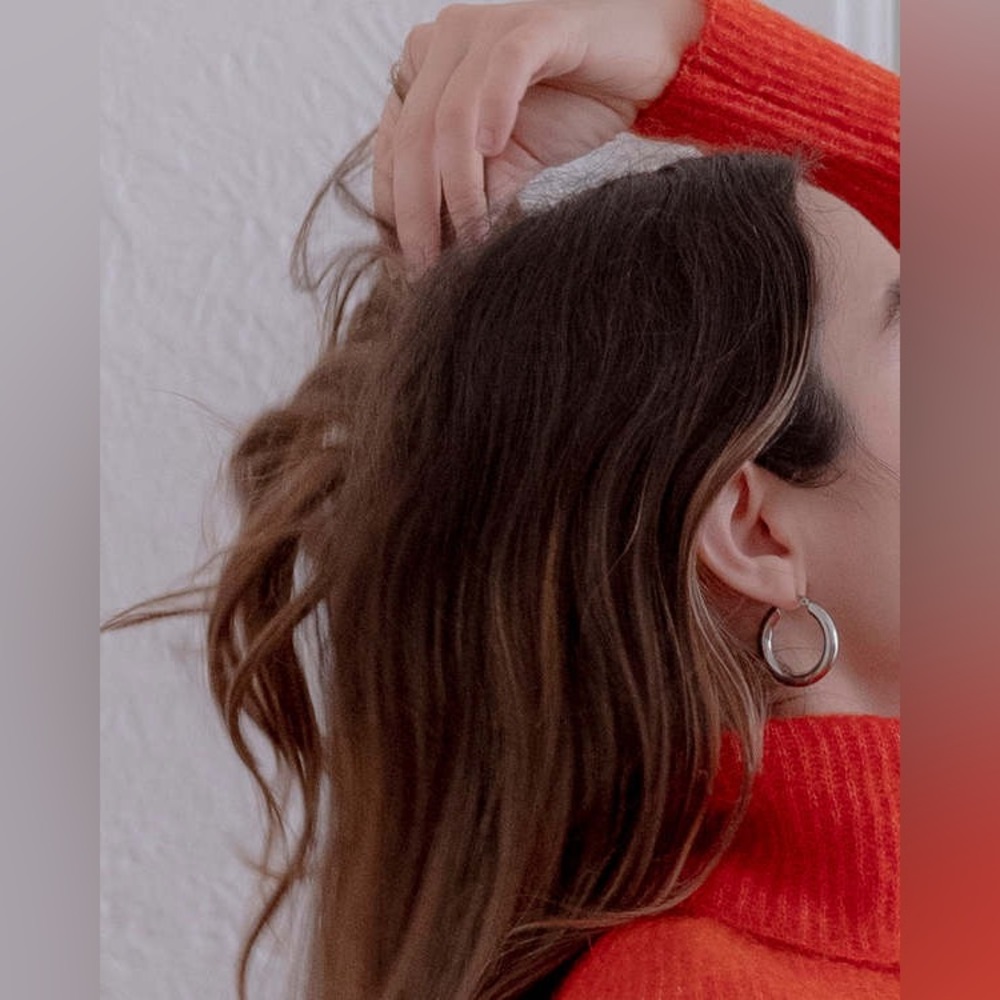 Elegant Silver Hoop Earrings